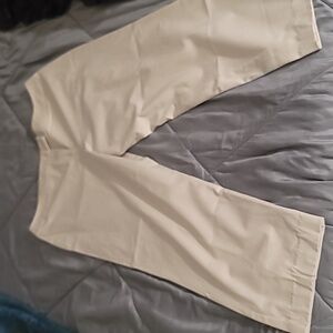 Unlisted by Kenneth Cole Women's 16 Flat Front Khaki Career Pants. Straight Leg